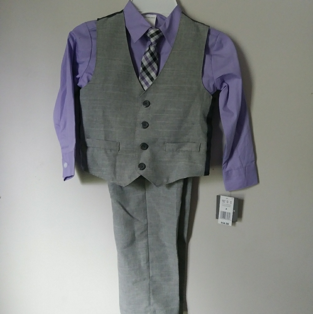 VAN HEUSEN | Boys Lavender Suit Set